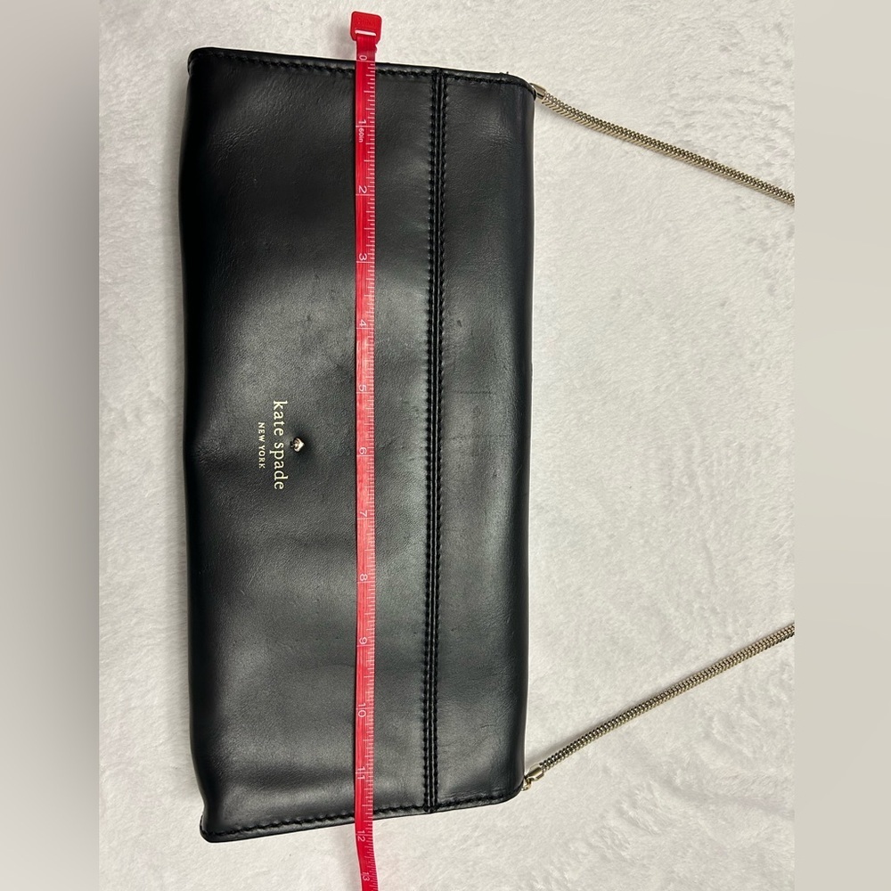 Kate Spade Wise Owl Leather & Metallic Clutch Convertible Shoulder Purse Bag - Picture 10 of 10